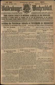 Waldenburger Wochenblatt, Jg. 63, 1917, nr 116