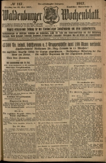 Waldenburger Wochenblatt, Jg. 63, 1917, nr 117