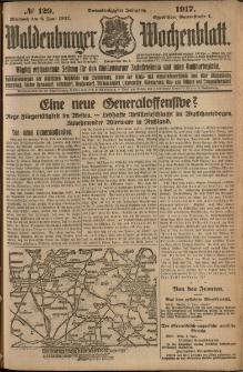 Waldenburger Wochenblatt, Jg. 63, 1917, nr 129