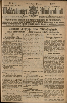 Waldenburger Wochenblatt, Jg. 63, 1917, nr 140