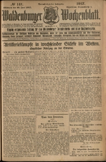 Waldenburger Wochenblatt, Jg. 63, 1917, nr 141
