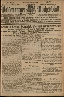 Waldenburger Wochenblatt, Jg. 63, 1917, nr 142