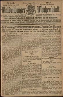 Waldenburger Wochenblatt, Jg. 63, 1917, nr 145