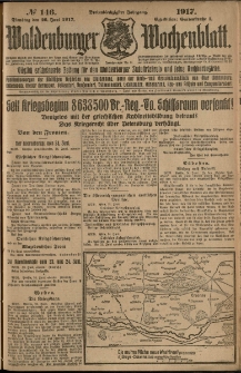 Waldenburger Wochenblatt, Jg. 63, 1917, nr 146