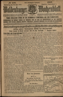 Waldenburger Wochenblatt, Jg. 63, 1917, nr 148