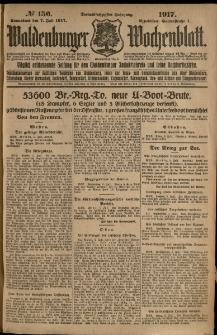 Waldenburger Wochenblatt, Jg. 63, 1917, nr 156
