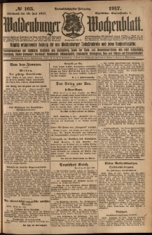 Waldenburger Wochenblatt, Jg. 63, 1917, nr 165