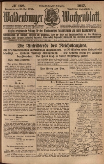 Waldenburger Wochenblatt, Jg. 63, 1917, nr 168