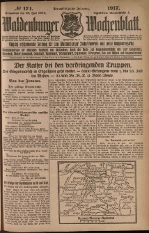 Waldenburger Wochenblatt, Jg. 63, 1917, nr 174