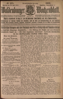 Waldenburger Wochenblatt, Jg. 63, 1917, nr 175