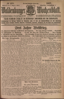Waldenburger Wochenblatt, Jg. 63, 1917, nr 177