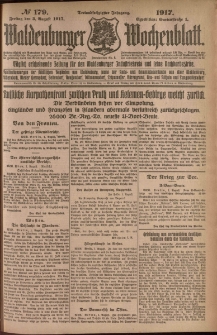 Waldenburger Wochenblatt, Jg. 63, 1917, nr 179