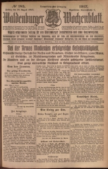 Waldenburger Wochenblatt, Jg. 63, 1917, nr 185