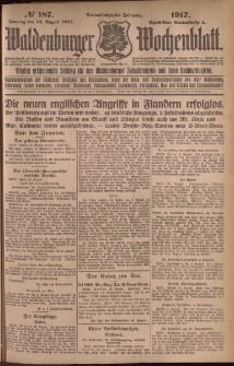 Waldenburger Wochenblatt, Jg. 63, 1917, nr 187