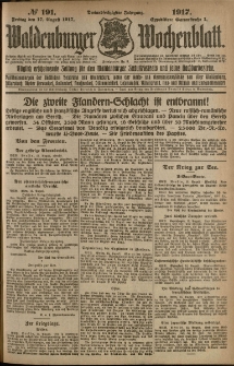 Waldenburger Wochenblatt, Jg. 63, 1917, nr 191