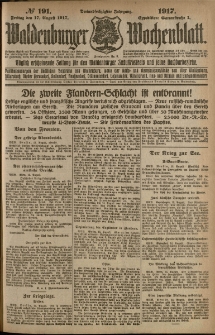 Waldenburger Wochenblatt, Jg. 63, 1917, nr 191