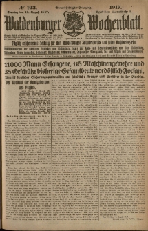 Waldenburger Wochenblatt, Jg. 63, 1917, nr 193