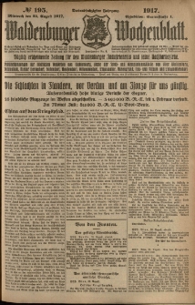 Waldenburger Wochenblatt, Jg. 63, 1917, nr 195