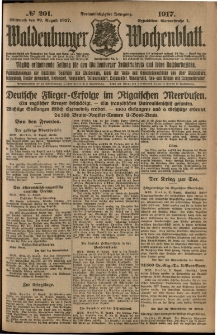Waldenburger Wochenblatt, Jg. 63, 1917, nr 201