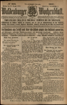 Waldenburger Wochenblatt, Jg. 63, 1917, nr 203