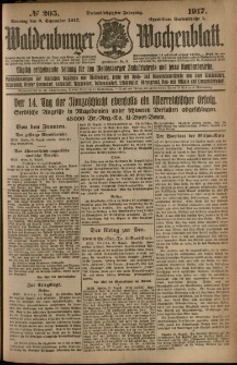 Waldenburger Wochenblatt, Jg. 63, 1917, nr 205