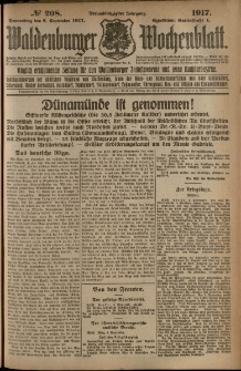 Waldenburger Wochenblatt, Jg. 63, 1917, nr 208