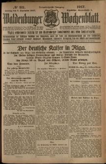 Waldenburger Wochenblatt, Jg. 63, 1917, nr 211