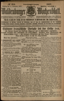 Waldenburger Wochenblatt, Jg. 63, 1917, nr 212