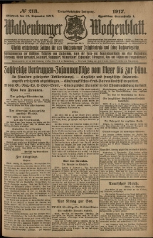 Waldenburger Wochenblatt, Jg. 63, 1917, nr 213