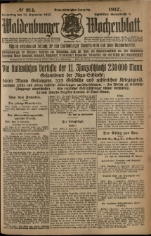 Waldenburger Wochenblatt, Jg. 63, 1917, nr 214