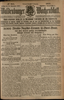 Waldenburger Wochenblatt, Jg. 63, 1917, nr 215