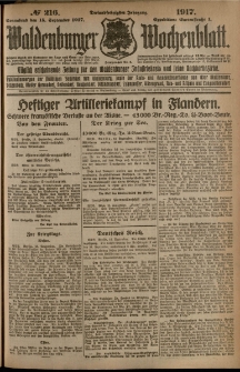 Waldenburger Wochenblatt, Jg. 63, 1917, nr 216