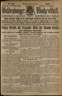Waldenburger Wochenblatt, Jg. 63, 1917, nr 217