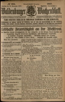 Waldenburger Wochenblatt, Jg. 63, 1917, nr 218