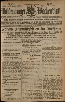 Waldenburger Wochenblatt, Jg. 63, 1917, nr 218