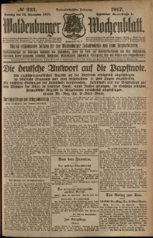 Waldenburger Wochenblatt, Jg. 63, 1917, nr 223