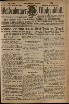 Waldenburger Wochenblatt, Jg. 63, 1917, nr 224