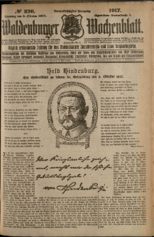 Waldenburger Wochenblatt, Jg. 63, 1917, nr 230