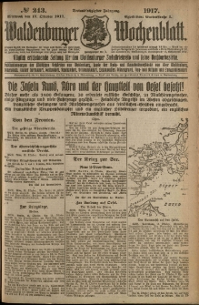 Waldenburger Wochenblatt, Jg. 63, 1917, nr 243