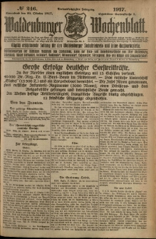 Waldenburger Wochenblatt, Jg. 63, 1917, nr 246