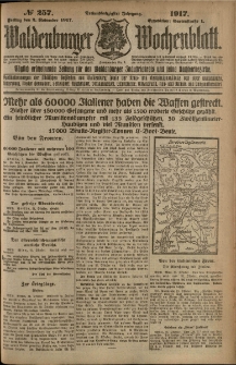 Waldenburger Wochenblatt, Jg. 63, 1917, nr 257