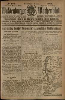 Waldenburger Wochenblatt, Jg. 63, 1917, nr 258