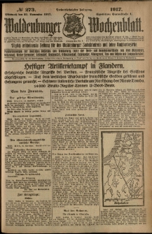 Waldenburger Wochenblatt, Jg. 63, 1917, nr 273