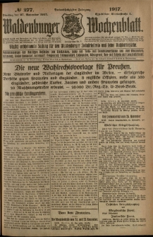 Waldenburger Wochenblatt, Jg. 63, 1917, nr 277
