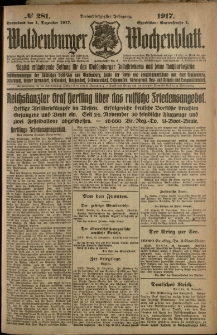Waldenburger Wochenblatt, Jg. 63, 1917, nr 281