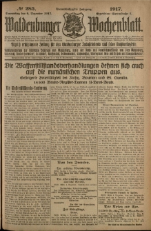 Waldenburger Wochenblatt, Jg. 63, 1917, nr 285