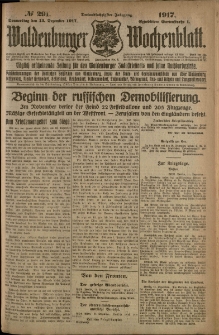 Waldenburger Wochenblatt, Jg. 63, 1917, nr 291