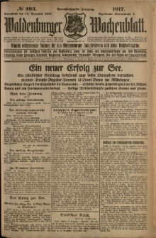Waldenburger Wochenblatt, Jg. 63, 1917, nr 293