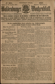 Waldenburger Wochenblatt, Jg. 63, 1917, nr 304