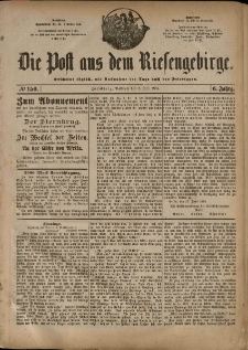 Die Post aus dem Riesengebirge, 1885, nr 150